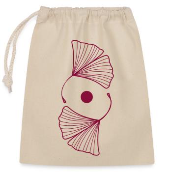 Ginkgo Leaves Ginkgo - Closable cotton gift bag (25x30cm) - nature - Front