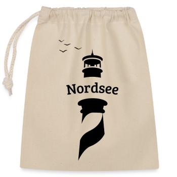 Phare de la mer du Nord - Seagulls - Sac cadeau en coton avec cordon (25 x 30 cm) - nature - Devant