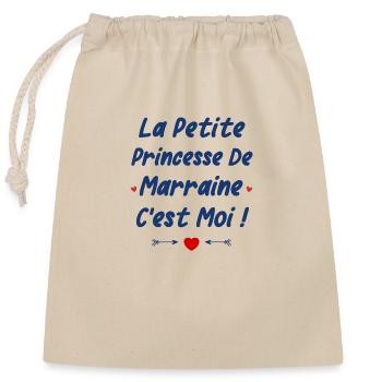La petite princesse de marraine - Sac cadeau en coton avec cordon (25 x 30 cm) - nature - Devant