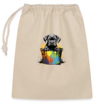 Cane Corso Welpe für einen Cane Corso Besitzer - Verschließbarer Geschenkbeutel aus Baumwolle (25x30cm) - Natur - Vorne