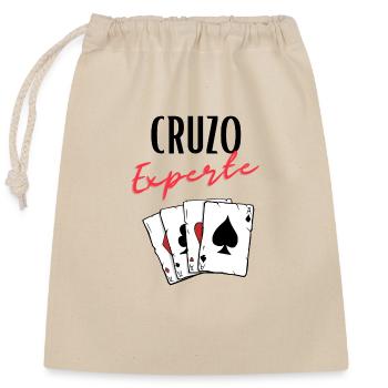 Cruzo Experte - Verschließbarer Geschenkbeutel aus Baumwolle (25x30cm) - Natur - Vorne