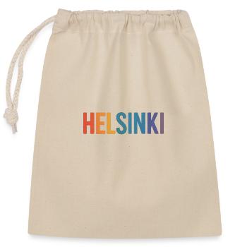 HELSINKI - Closable cotton gift bag (25x30cm) - nature - Front