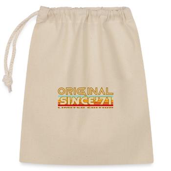 Original Since 71 Retro Tee - Sac cadeau en coton avec cordon (25 x 30 cm) - nature - Devant