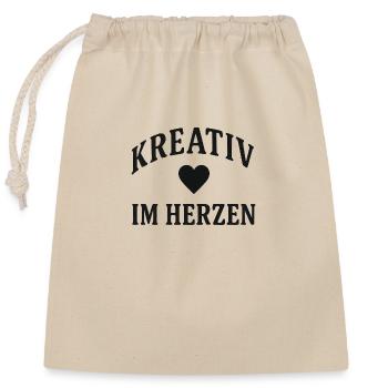 Heart Creative - Closable cotton gift bag (25x30cm) - nature - Front