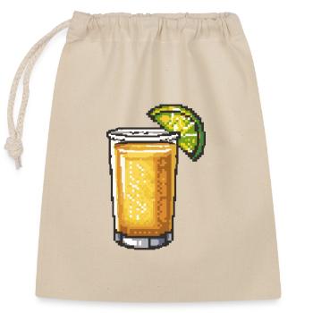 Tequila Pixel Gamer - Sac cadeau en coton avec cordon (25 x 30 cm) - nature - Devant