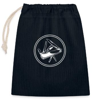 Pocket knife icon - Closable cotton gift bag (25x30cm) - navy - Front