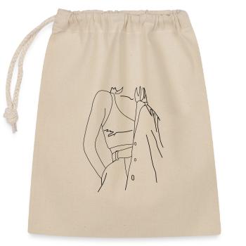 Fashion - Closable cotton gift bag (25x30cm) - nature - Front
