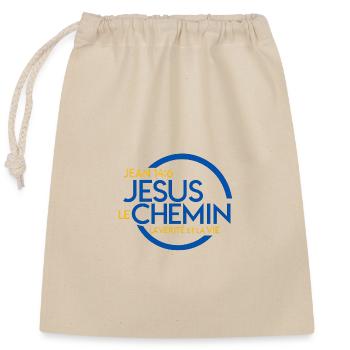 Jesus le Chemin Vérité Vie - Sac cadeau en coton avec cordon (25 x 30 cm) - nature - Devant