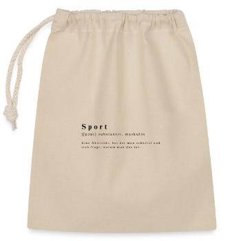 Définition humoristique du sport - Sac cadeau en coton avec cordon (25 x 30 cm) - nature - Devant