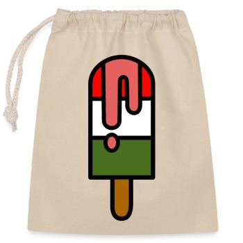 Lolly Pop - Verschließbarer Geschenkbeutel aus Baumwolle (25x30cm) - Natur - Vorne