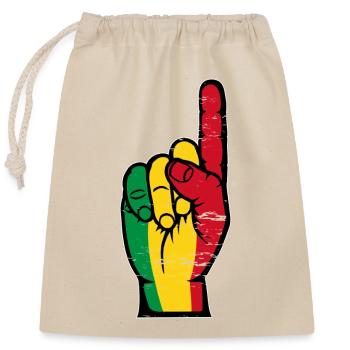 Mali Flagge Nummer 1 used - Verschließbarer Geschenkbeutel aus Baumwolle (25x30cm) - Natur - Vorne