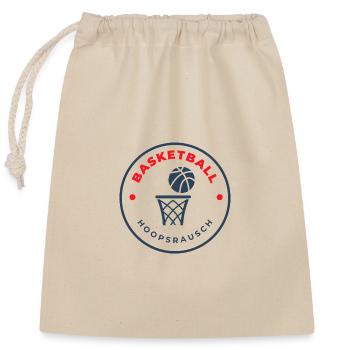 Hoopsrausch Logo Basketball - Closable cotton gift bag (25x30cm) - nature - Front