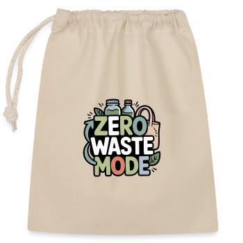 zero-waste-mode - Verschließbarer Geschenkbeutel aus Baumwolle (25x30cm) - Natur - Vorne