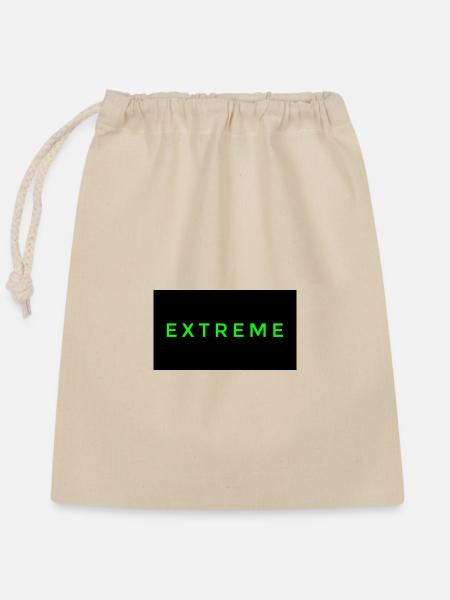 Auffälliges Extreme-Logo - Verschließbarer Geschenkbeutel aus Baumwolle (25x30cm) - Natur