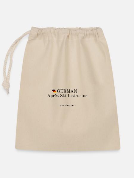 German Apres Ski Instructor - Verschließbarer Geschenkbeutel aus Baumwolle (25x30cm) - Natur