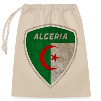 Algerien Wappen Vintage / Geschenk Algier - Verschließbarer Geschenkbeutel aus Baumwolle (25x30cm) - Natur - Vorne