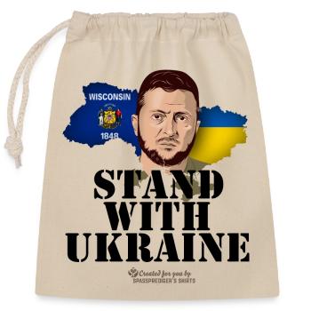 Ukraine Wisconsin - Verschließbarer Geschenkbeutel aus Baumwolle (25x30cm) - Natur - Vorne