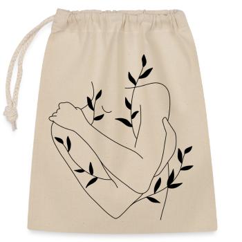Growing body - Closable cotton gift bag (25x30cm) - nature - Front