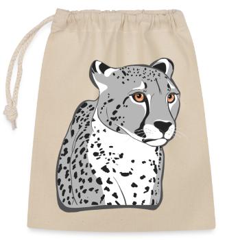 Guépard - Sac cadeau en coton avec cordon (25 x 30 cm) - nature - Devant