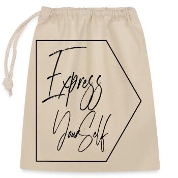 PERSONALISE TSHIRT - Closable cotton gift bag (25x30cm) - nature - Front
