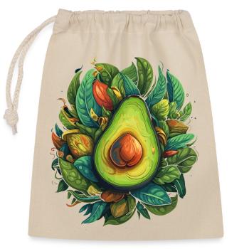 Avocado - Verschließbarer Geschenkbeutel aus Baumwolle (25x30cm) - Natur - Vorne