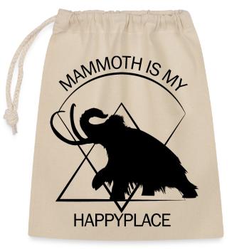 Lustiges Mammut Steinzeit Eiszeit Design Urzeit - Verschließbarer Geschenkbeutel aus Baumwolle (25x30cm) - Natur - Vorne