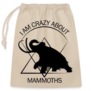 Lustiges Mammut Steinzeit Eiszeit Design Urzeit - Verschließbarer Geschenkbeutel aus Baumwolle (25x30cm) - Natur - Vorne