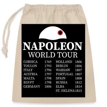 Napoleon Bonaparte Weltreise - Verschließbarer Geschenkbeutel aus Baumwolle (25x30cm) - Natur - Vorne