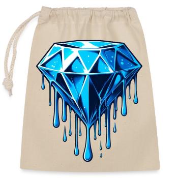 Diamond - Closable cotton gift bag (25x30cm) - nature - Front