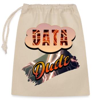 Data Dude - Closable cotton gift bag (25x30cm) - nature - Front