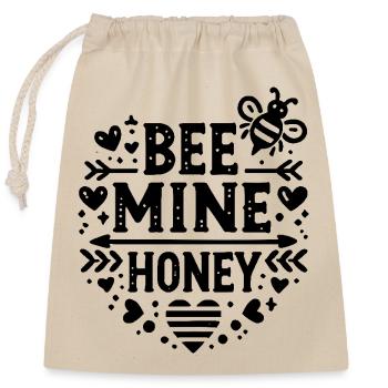 Le miel de la mine d'abeilles - Sac cadeau en coton avec cordon (25 x 30 cm) - nature - Devant