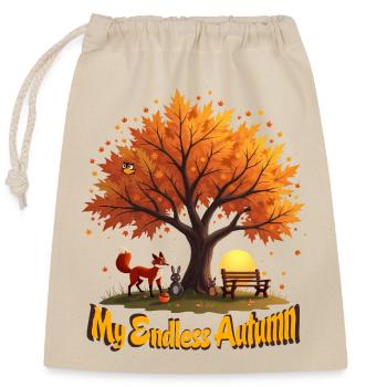 My Endless Autumn - Closable cotton gift bag (25x30cm) - nature - Front