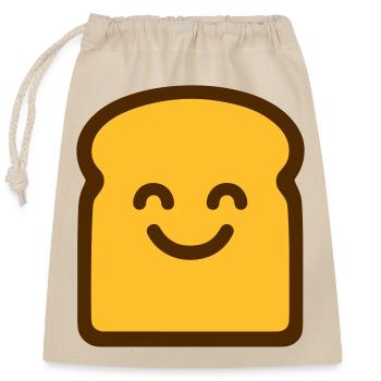 Cute Toast - Verschließbarer Geschenkbeutel aus Baumwolle (25x30cm) - Natur - Vorne