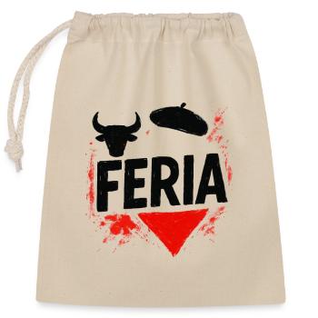 Feria - Basque Country - Closable cotton gift bag (25x30cm) - nature - Front