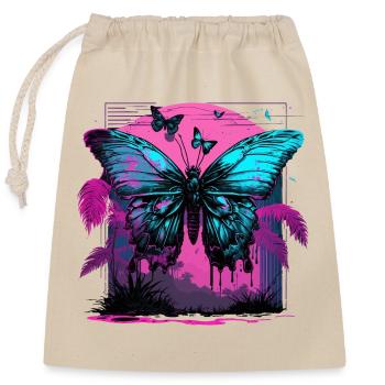 Nostalgic Transformation of Butterfly - Closable cotton gift bag (25x30cm) - nature - Front