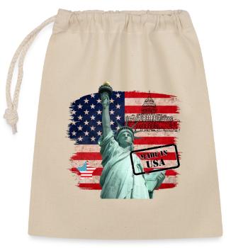 Statue of Liberty, USA - Closable cotton gift bag (25x30cm) - nature - Front