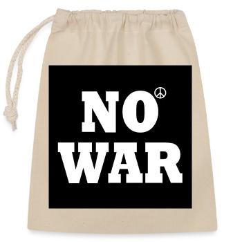 No war - Closable cotton gift bag (25x30cm) - nature - Front