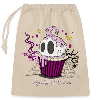 Gruseliges Halloween - Verschließbarer Geschenkbeutel aus Baumwolle (25x30cm) - Natur - Vorne