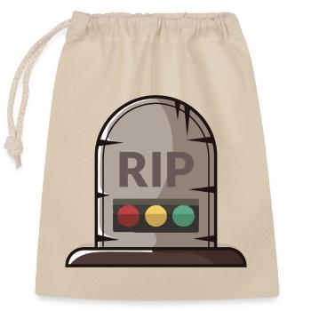 Traffic light Rest in Peace RIP - Closable cotton gift bag (25x30cm) - nature - Front