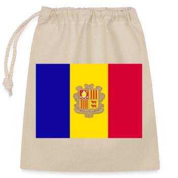 Andorra - Closable cotton gift bag (25x30cm) - nature - Front