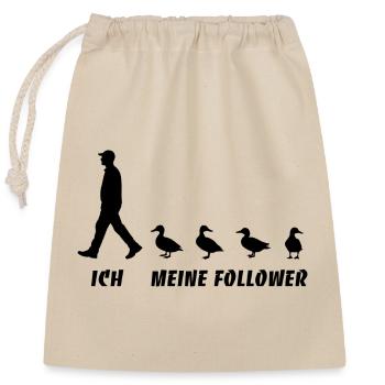 Ich Meine Follower Ente Züchter Landwirt Bauer - Verschließbarer Geschenkbeutel aus Baumwolle (25x30cm) - Natur - Vorne