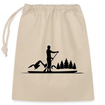 Stand up paddling - Life is better on a SUP board - Verschließbarer Geschenkbeutel aus Baumwolle (25x30cm) - Natur - Vorne