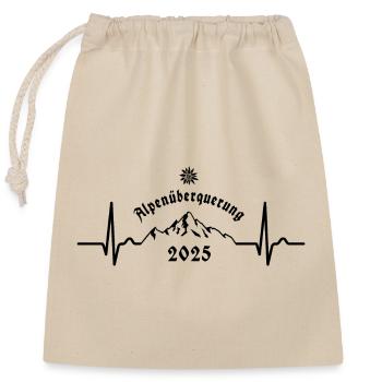 Alpenüberquerung Alpen Überquerung 2025 Bayern - Verschließbarer Geschenkbeutel aus Baumwolle (25x30cm) - Natur - Vorne