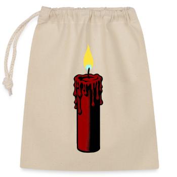 Candle | Candlelight Advent candle-wind - Closable cotton gift bag (25x30cm) - nature - Front