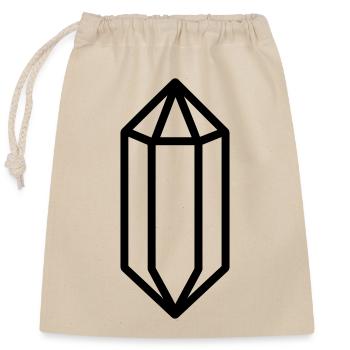quartz crystal - Closable cotton gift bag (25x30cm) - nature - Front