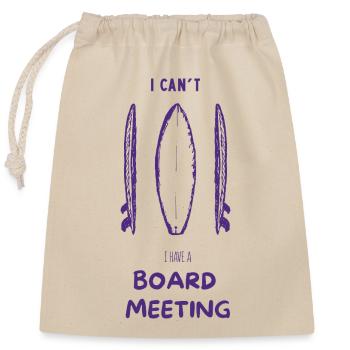 Surfing Board Meeting - Verschließbarer Geschenkbeutel aus Baumwolle (25x30cm) - Natur - Vorne