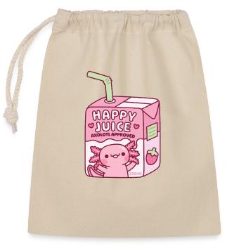 Funny Happy Juice Axolotl Approved Juice Box - Closable cotton gift bag (25x30cm) - nature - Front