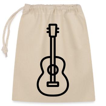 GUITAR - Sac cadeau en coton avec cordon (25 x 30 cm) - nature - Devant