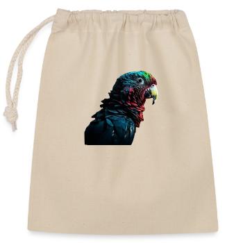 La perruche multicolore - Sac cadeau en coton avec cordon (25 x 30 cm) - nature - Devant