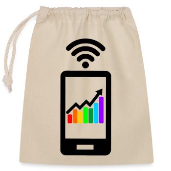 Meilleurs résultats graphique coloré dans smartphone - Sac cadeau en coton avec cordon (25 x 30 cm) - nature - Devant